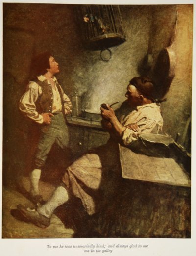 To me he was unweariedly kind, and always glad to see me in the galley, an illustration from 